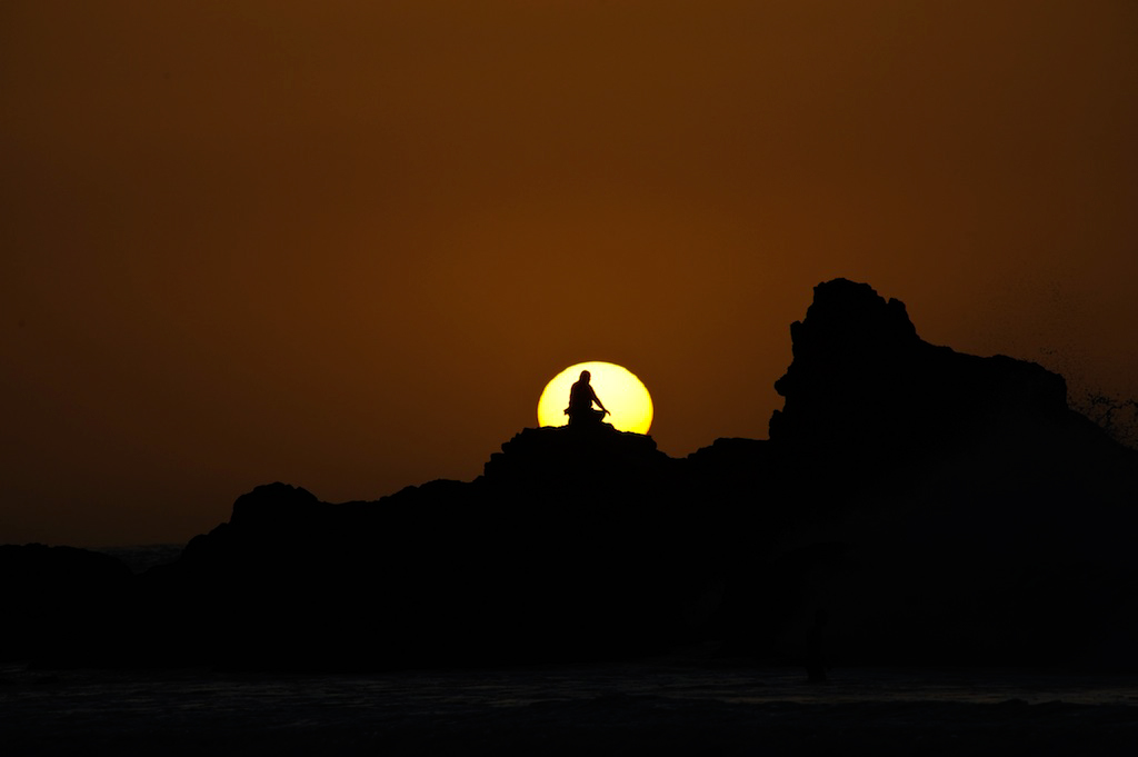 The sun going down over Fuerteventura