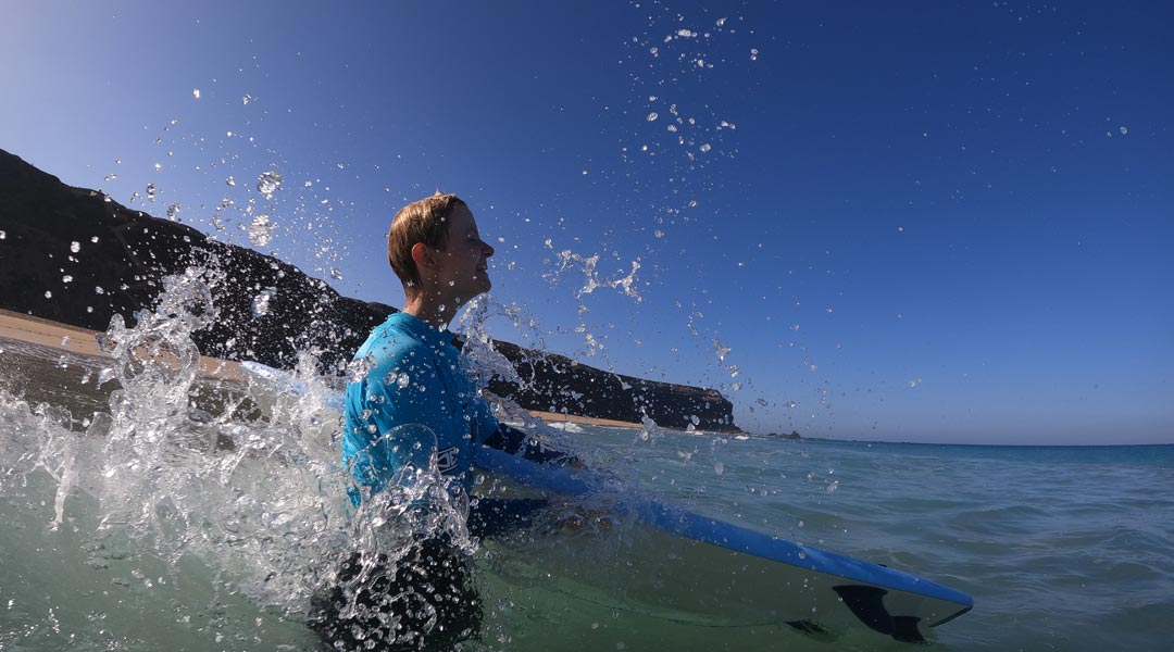 surfer and waves