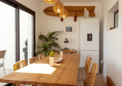 dining area surfcamp lajares